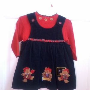 Rare Editions 2-piece set Navy corduroy jumper